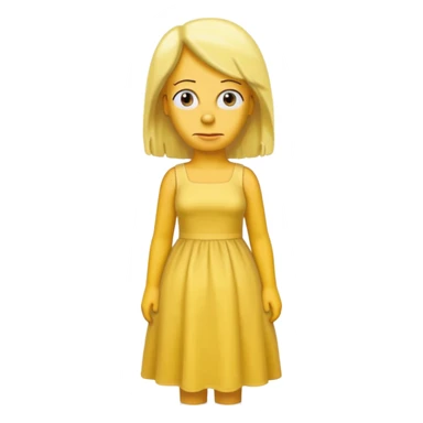 homer Simpson with dress yellow with complete yellow sticker