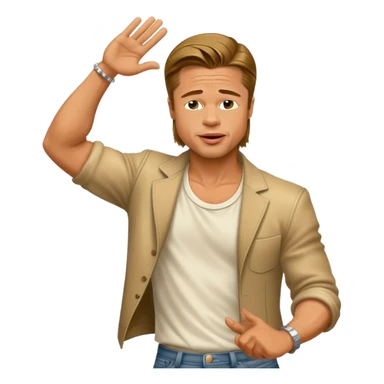 Brad Pitt doing the Dougie ￼ sticker