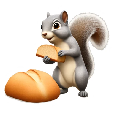 squirrel buying bread sticker