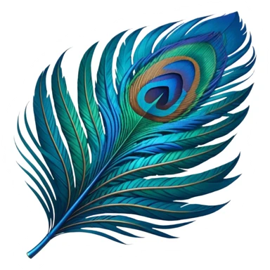peacock feather sticker