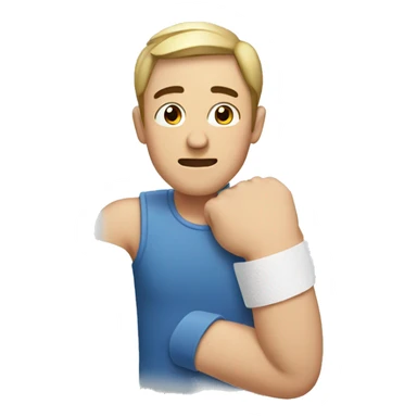 man with broken arm plaster sticker