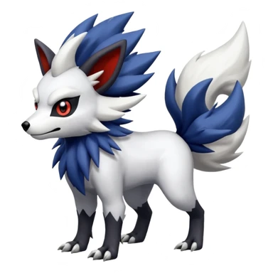 Lycanroc-Absol-Fakémon-hybrid-creature (full body)  sticker