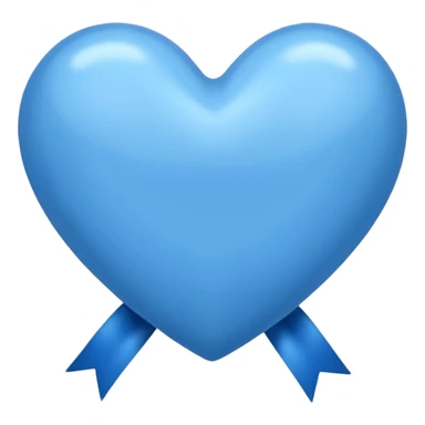 blue heart with a velvet ribbon sticker