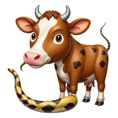 🐄+🐍 sticker
