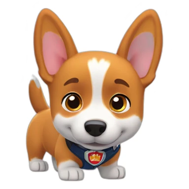 paw patrol corgi sticker