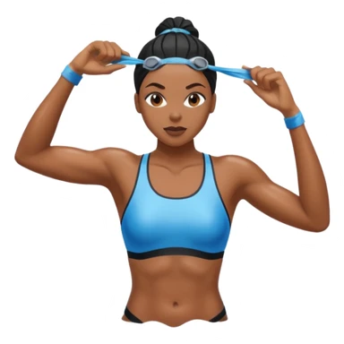 swimmer black woman sticker