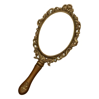 victorian style hand mirror sticker