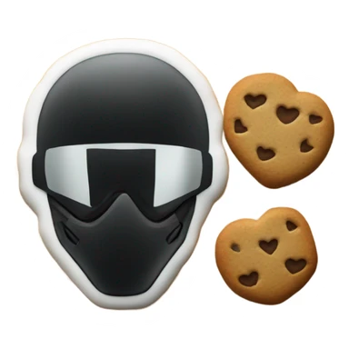 cookie heart with black motorbike  sticker