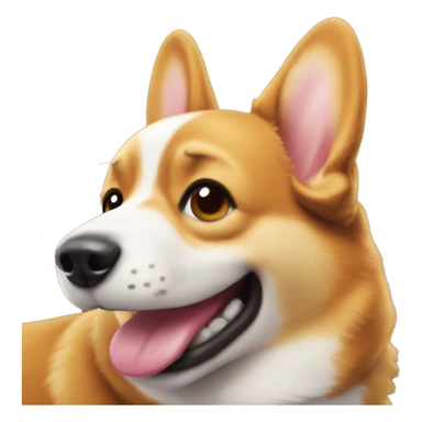 The corgi dog is smiling sticker
