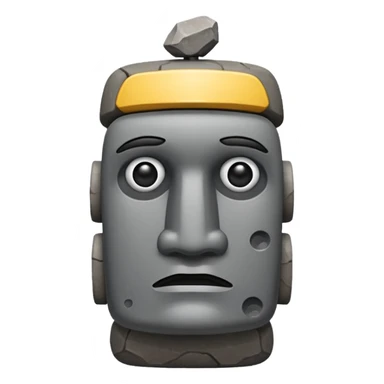 Un moai con una ceja levantada sticker