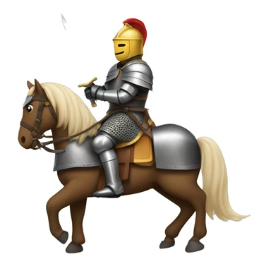 A knight on horseback  sticker