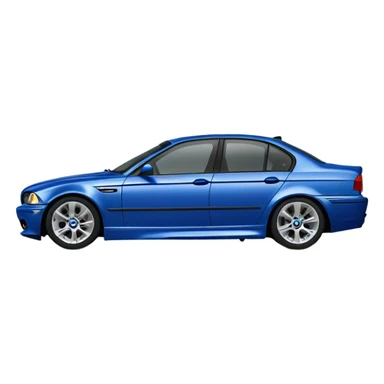 bmw e46 sedan blue sticker
