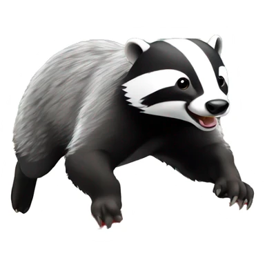 badger doing agility sticker