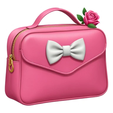 Uma necesserie branca com laços rosas sticker