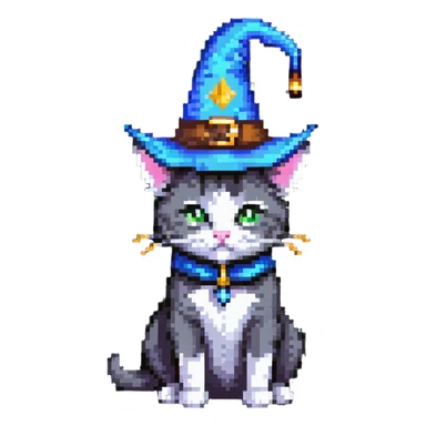 wizard cat sticker