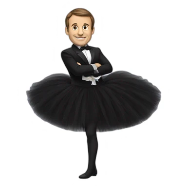 Macron en tutu sticker