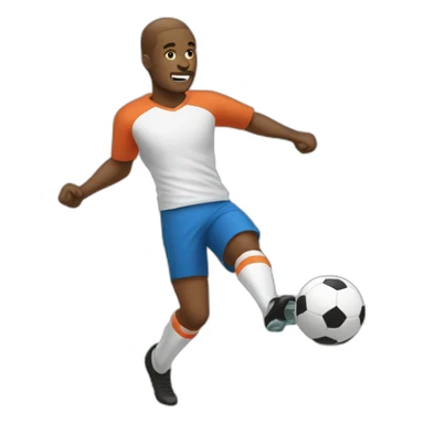 Man kicking ball sticker
