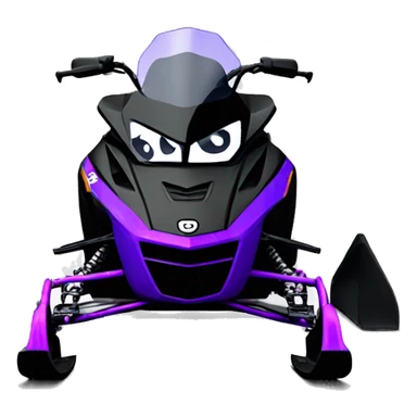 Snowmobile Polaris khaos black and purple  sticker