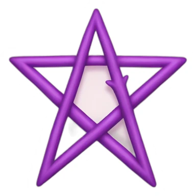 Pentagram heart sticker