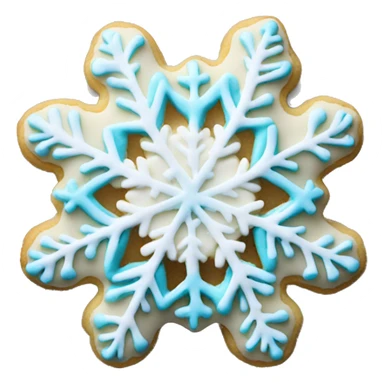 snowflake shaped sugar cookie sticker