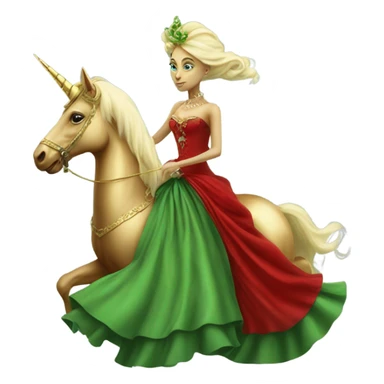 "galora green blonde alien woman" in red Victorian elegant dress, full body, rides unicorn gold and white
(NO WOKE)
 sticker