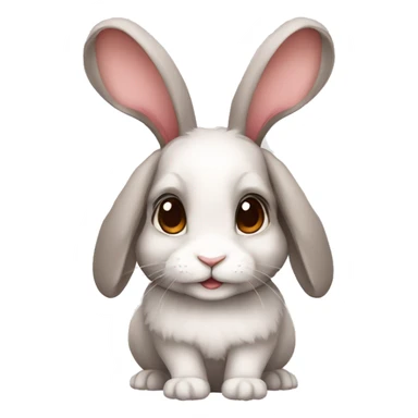 cute lop ear rabbit sticker