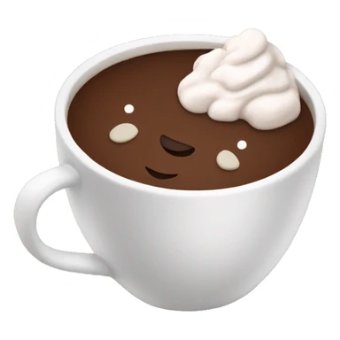 Hot cocoa in a cup sticker