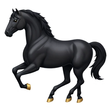 Black horse emoji sticker