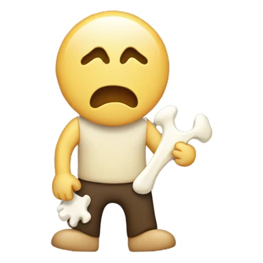 Person with bone sticker