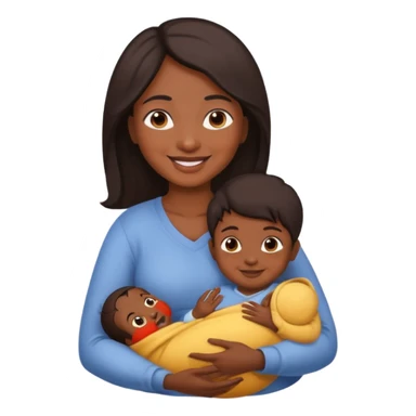 indian mum with infant sticker