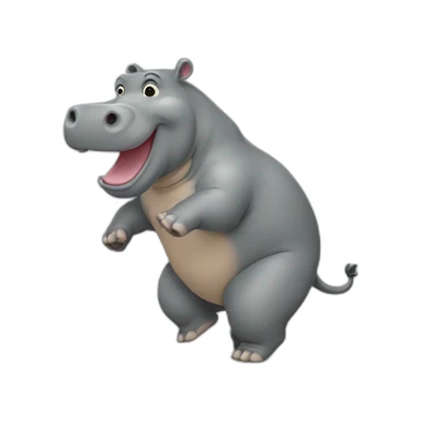 Hippopotame qui danse sticker