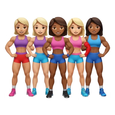 macho girl, different ones sticker