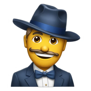 Delegue presidentielle americaine avec le chapeau traditionel aux couleurs américaines sticker