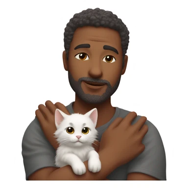 Guy kiss kitten sticker