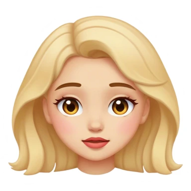 Girl blushing sticker