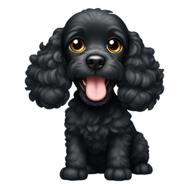Mischievous Black Cockerpoo  sticker