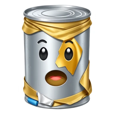 crumpled tin can sticker