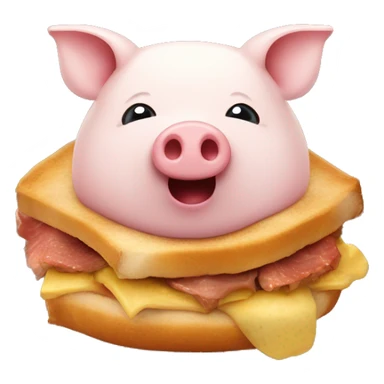 Pourine qui mange un cochon sticker