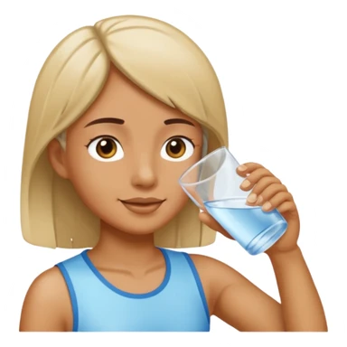 person drinking water sticker