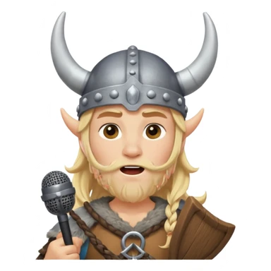 viking singing with micro sticker