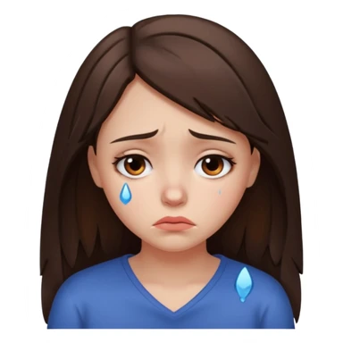 sad girl with broken heart sticker