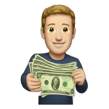zuckerberg love money sticker