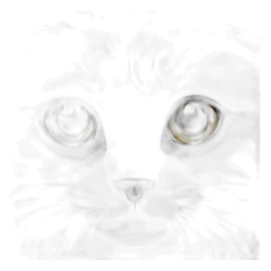 a cute chubby gray and white long haired ragdoll cat sticker