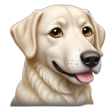 Un chien avec une doudoune  sticker