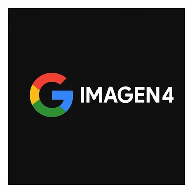 make golo of "IMAGEN 4" with googles G, black background sticker