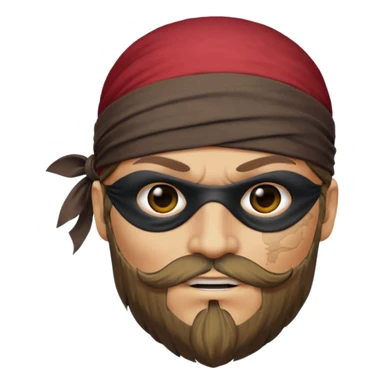 pirate face wearing a blindfold sticker