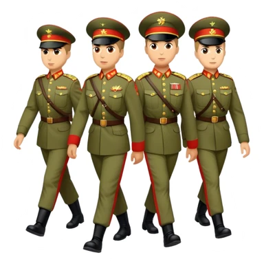 big modern Russian army marching, photorealistic sticker