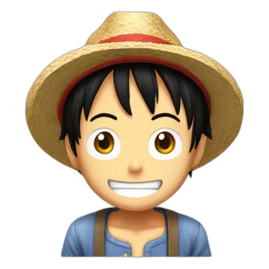 Luffy with straw hat sticker
