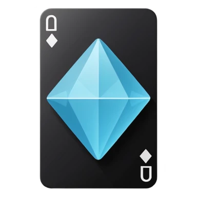 3d diamond shape matte black. diamond shape like on a playing card sticker