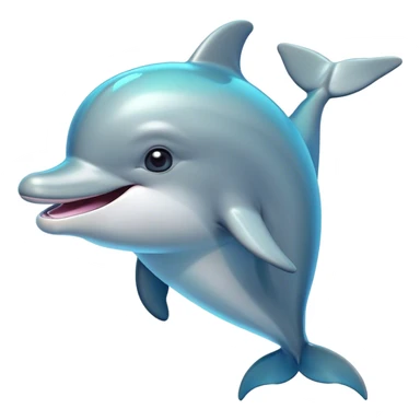 Cinematic Comical Bottlenose Dolphin Portrait Emoji, Head tilted dramatically with an exaggeratedly amused expression, featuring a sleek, shiny glossy body with wide, comically expressive eyes full of playful disbelief and a quirky, animated dorsal fin, Simplified yet hilariously expressive features, highly detailed, glowing with a slightly sassy aquatic glow, high shine, dramatic yet playful, stylized with an air of cheeky marine mischief, soft glowing outline, capturing the essence of a meme-worthy dolphin that looks ready to side-eye its way into viral fame! sticker